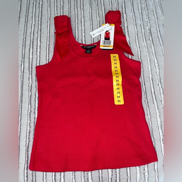 French Connection Bold Red Tank Top - Picture 1 of 6